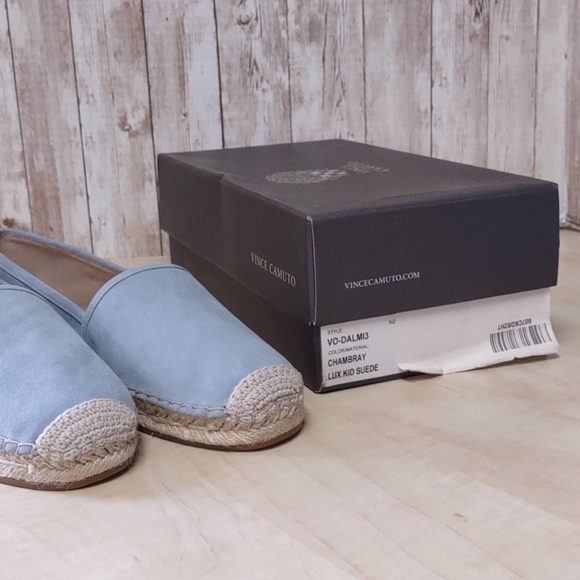 Vince Camuto Chambray Suede Espadrilles Sandals - Picture 11 of 14